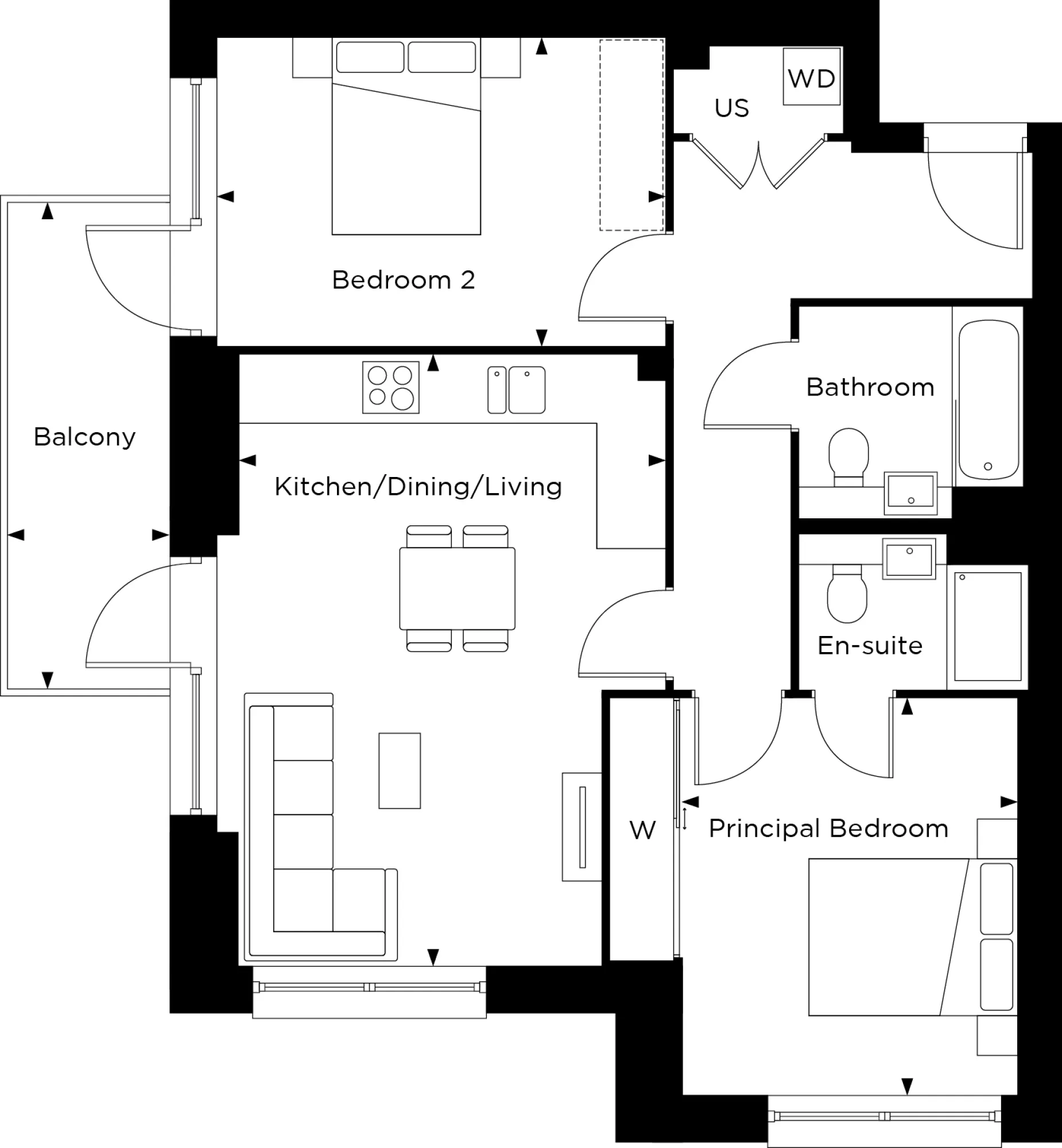 Kew Bridge Rise - Apartment 120 Wren House floorplan