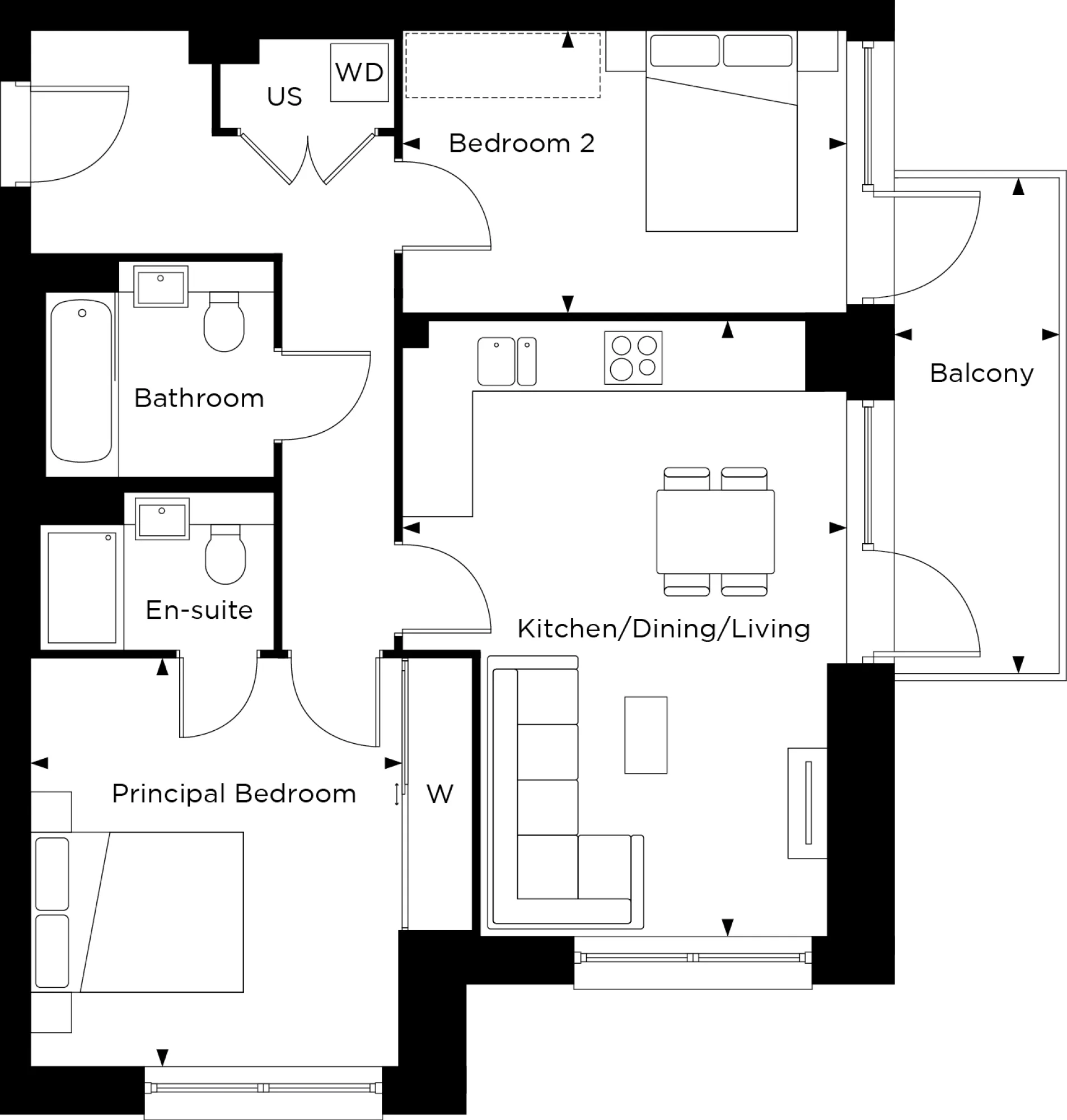 Kew Bridge Rise, Apartment 119 floorplan