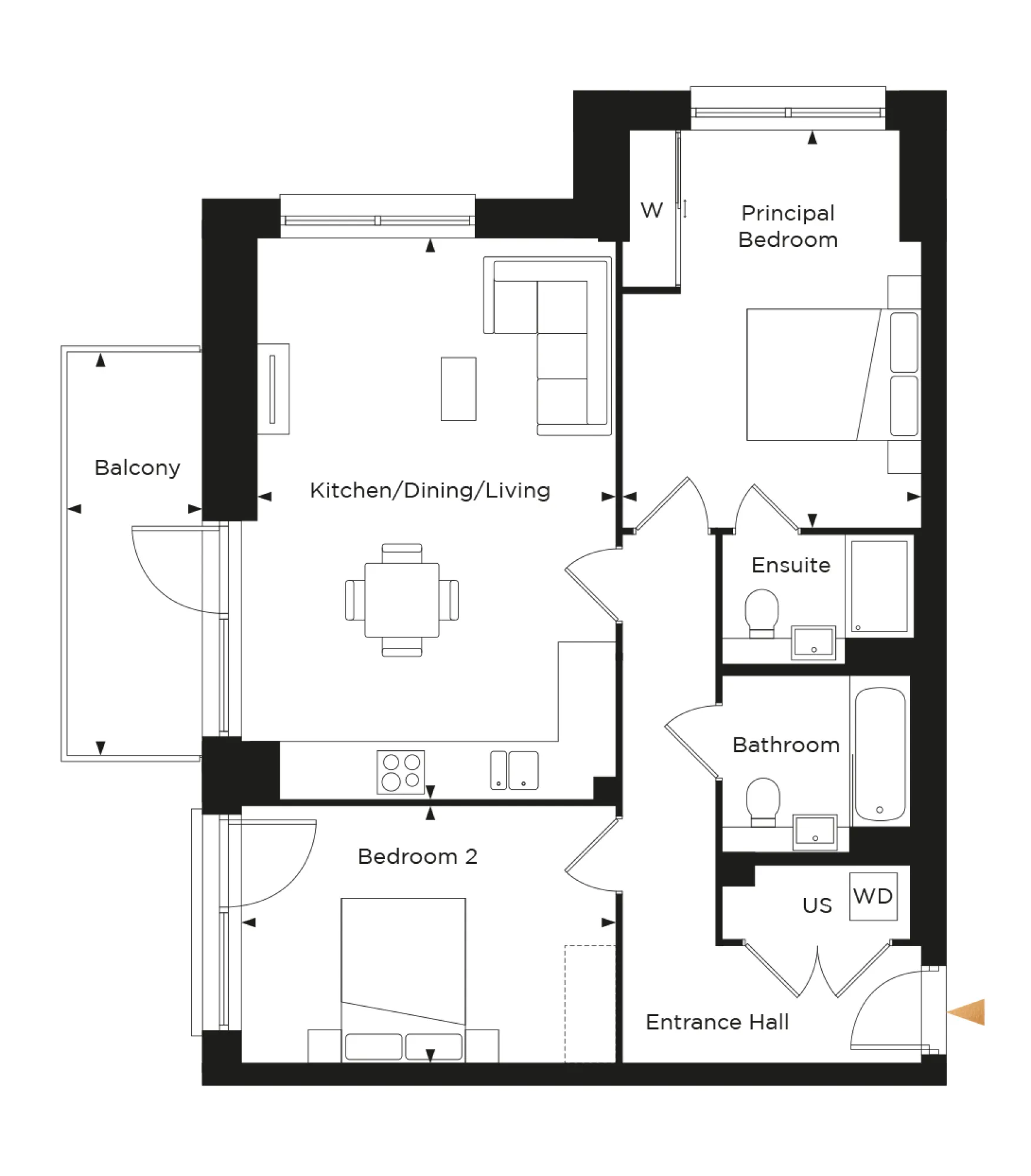 Kew Bridge Rise, Starling House Apartment 60 Floorplan
