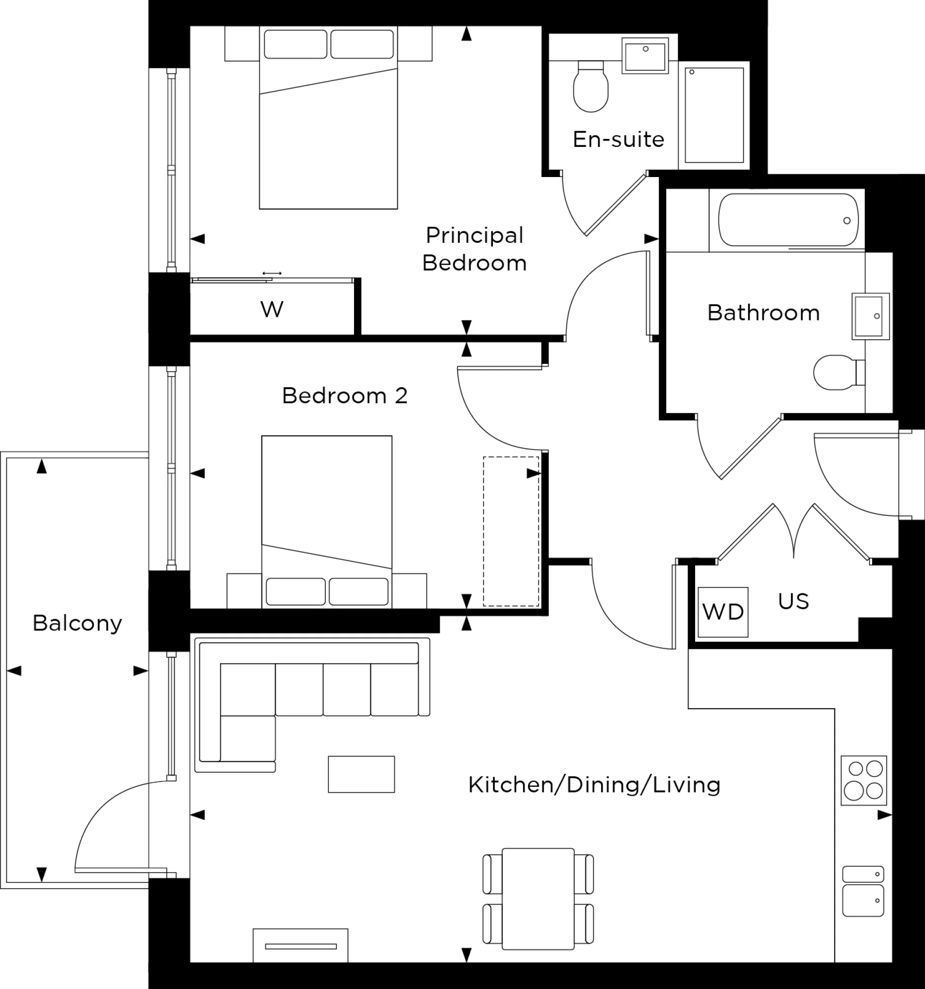 Wren House, Apartment 135 Floorplan
