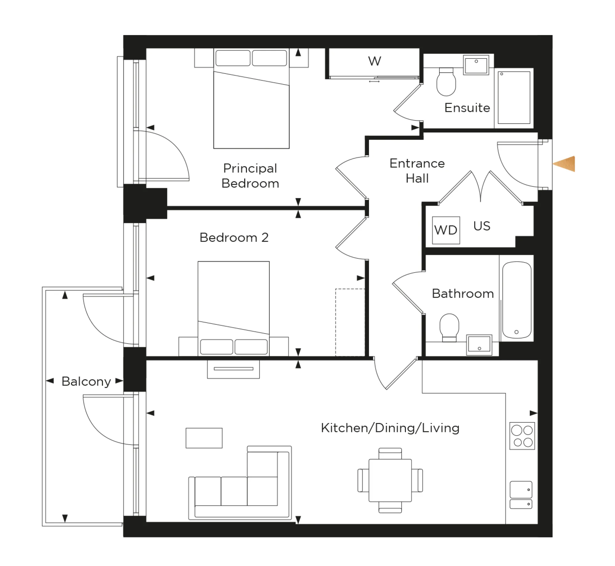 Starling House, Apartment 91 Floorplan