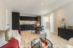 Kew Bridge Rise, Apartment 52, Kitchen, Dining & Living