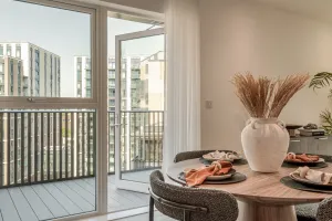 Kew Bridge Rise, Apartment 52, Living Room and Balcony